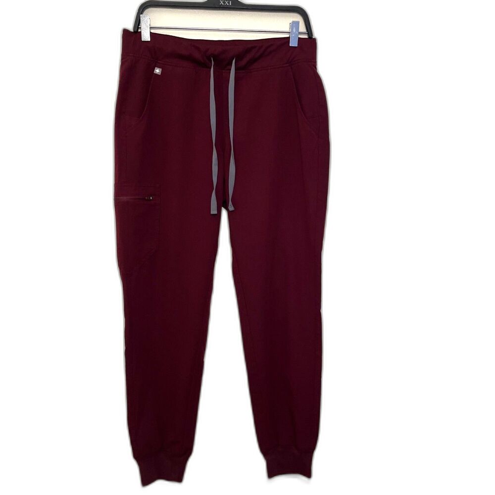 FIGS Technical Collection 5 Pocket Zamora Jogger Scrub Pants, Wine Red- M